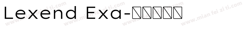 Lexend Exa字体转换